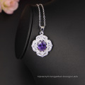 Shangjie oem joyas anneau gains collier fleur de fleur violet zircon smart women bijoux bijoux de bijoux bijoux